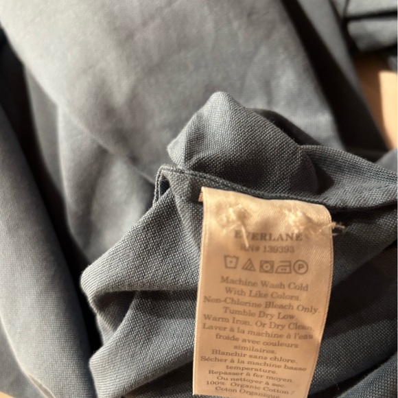 Everlane Women’s 100% Organic Cotton Button Down Blue Size 10 - Picture 5 of 5